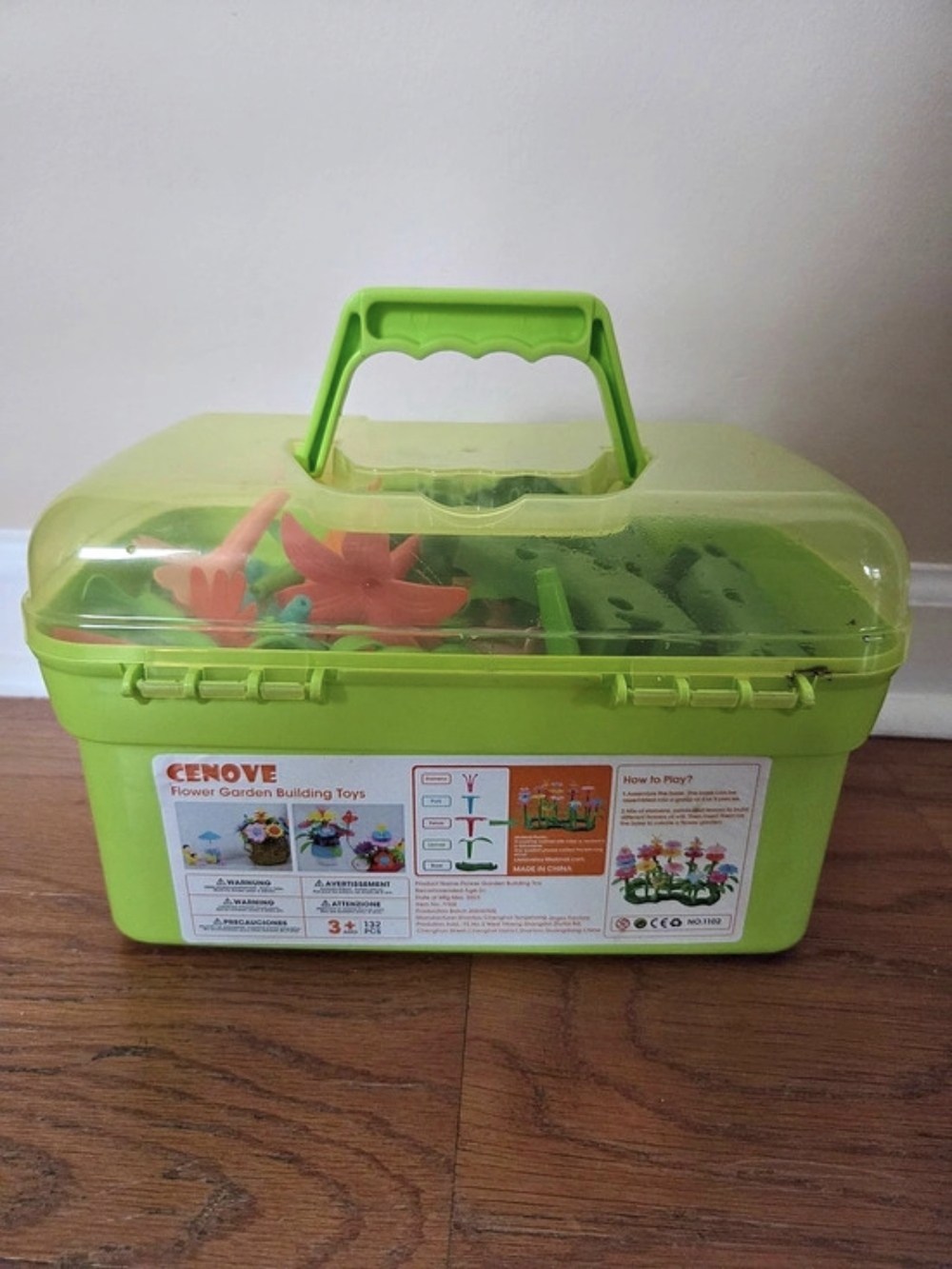 GENOVE Flower Building Toy Set in Green